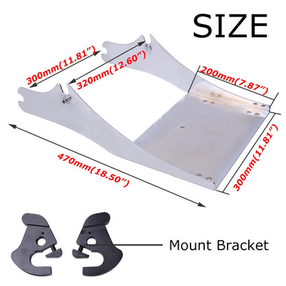 For 97-08 Harley Touring Two-Up Chopped Tour Pack Pak Mount Luggage Rack+Docking