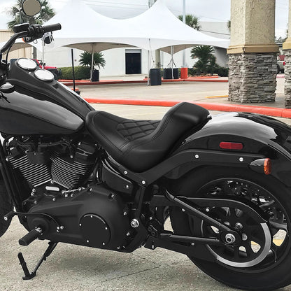 Blcak Solo Rider Driver Seat Fit For Harley Low Rider FXLR FXLRS FXLRST 2018-Up
