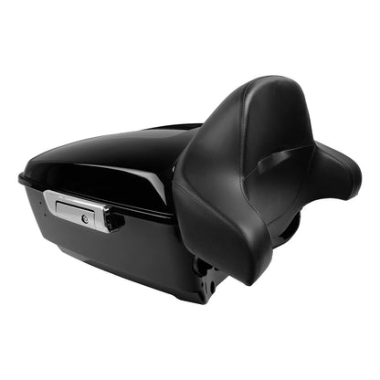 King Trunk w/ Backrest Pad Fit For Harley Touring Street Road Glide King 2014-26