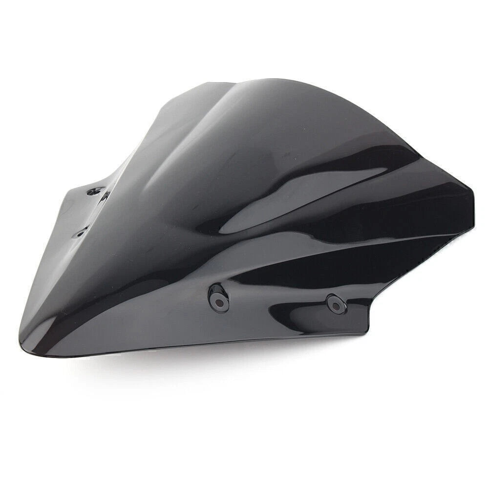 Dual Bubble Windscreen Windshield For Kawasaki Ninja 650 EX650 ER6F 17-19 Black