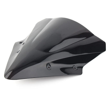 Dual Bubble Windscreen Windshield For Kawasaki Ninja 650 EX650 ER6F 17-19 Black