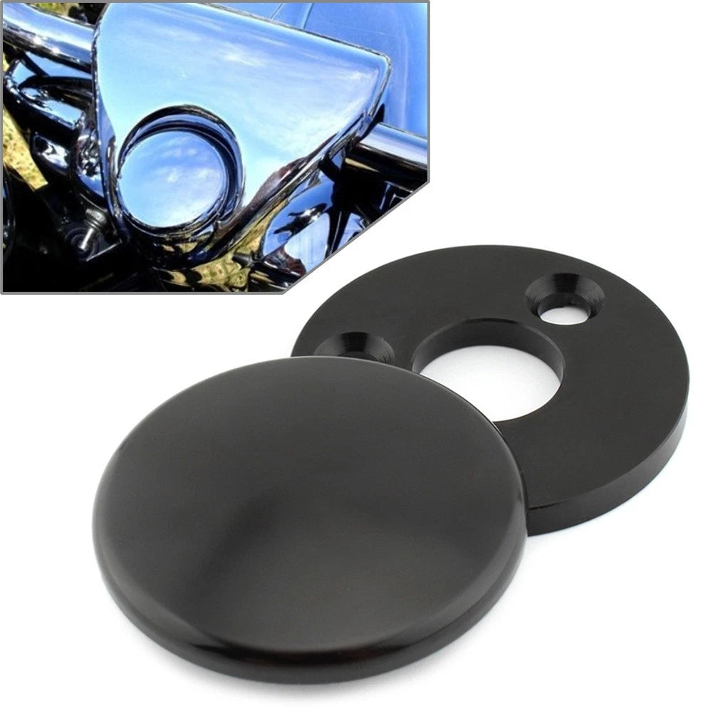 Black Motorcycle Fork Lock Cover Aluminum Alloy Fit for Harley Road King 1994-up