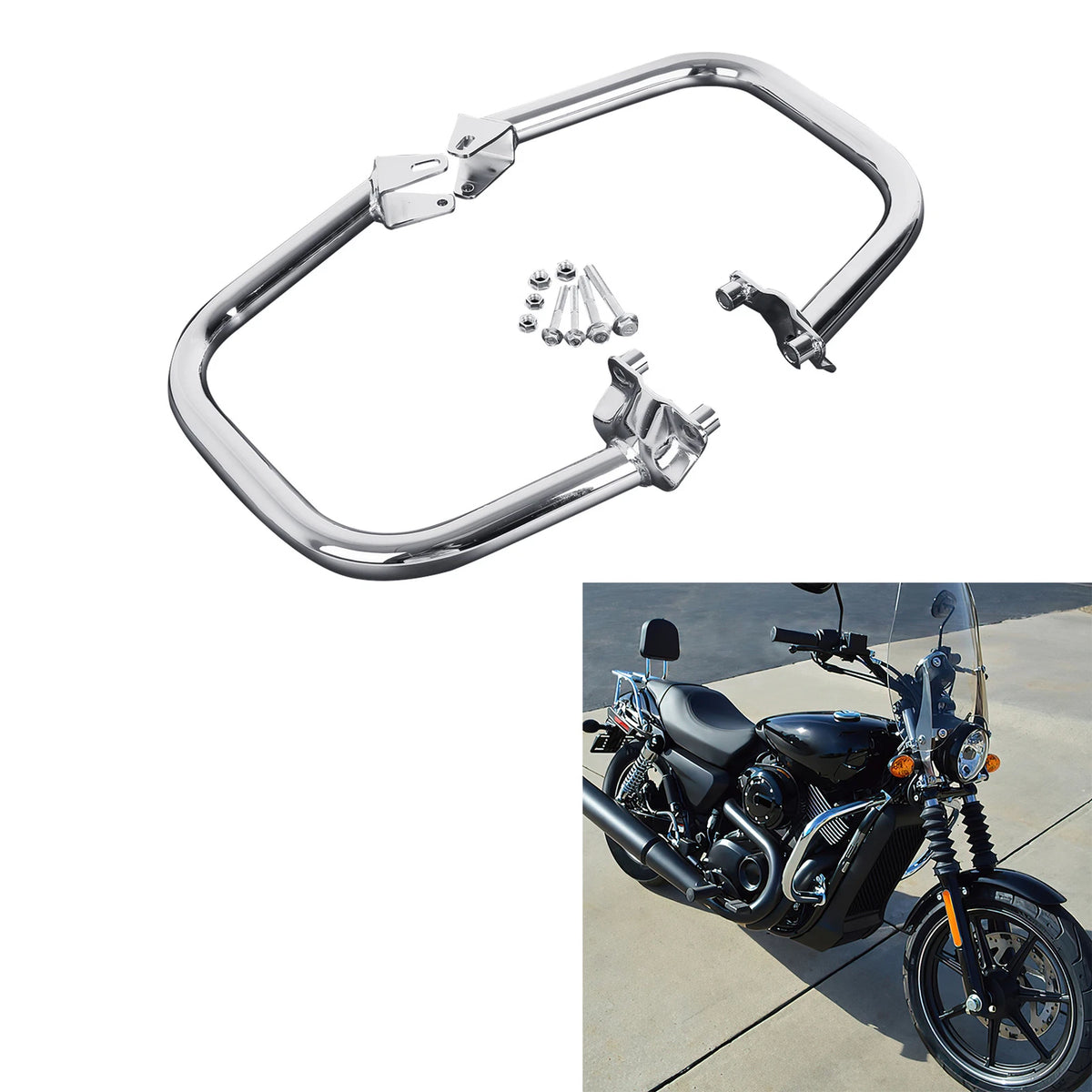 Chrome Engine Guard Crash Bar Fit For Harley Street XG750 XG500 2015-2020 16 US