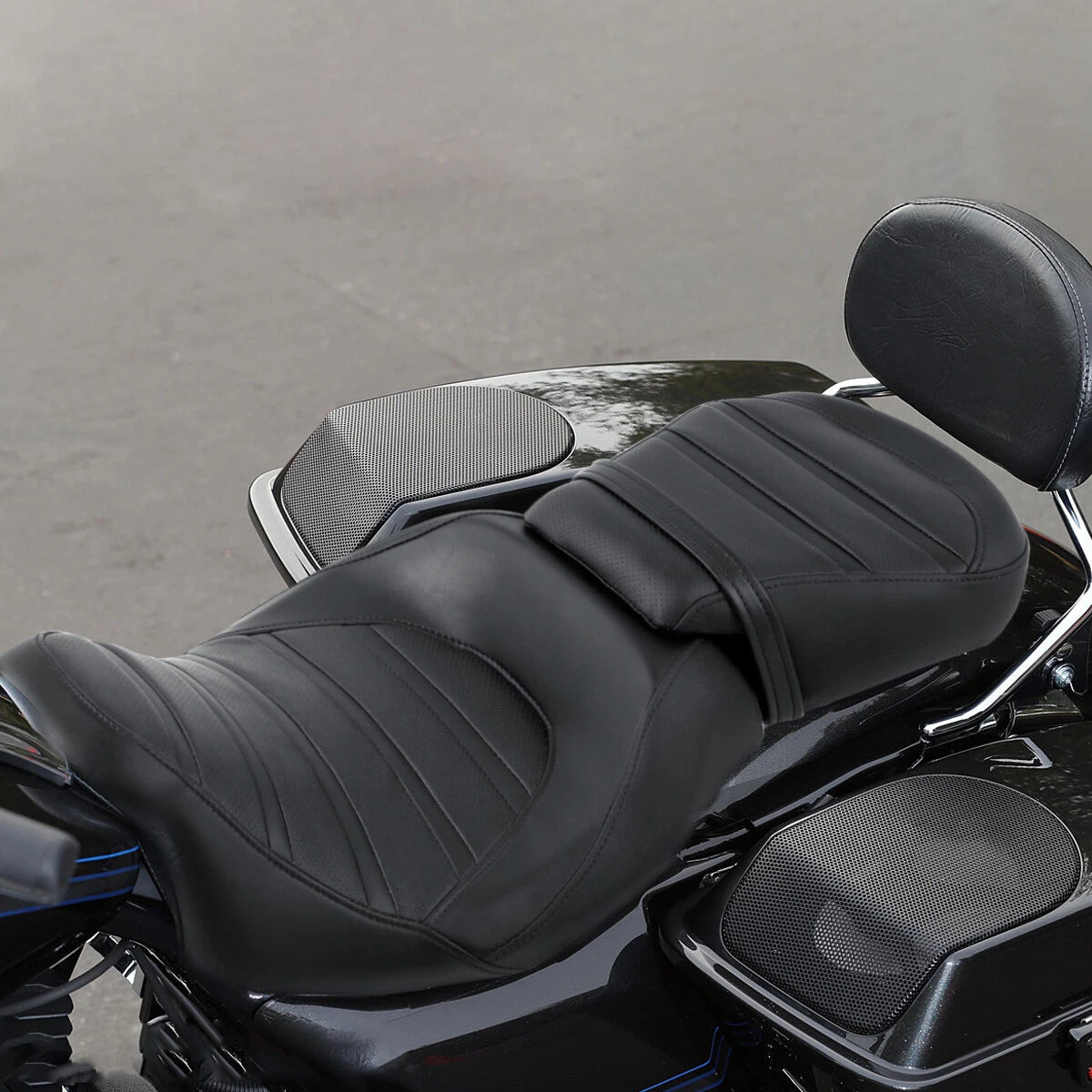 Black Rider Driver Passenger Pillion Seat Fit For Harley Road Glide 2009-23 US
