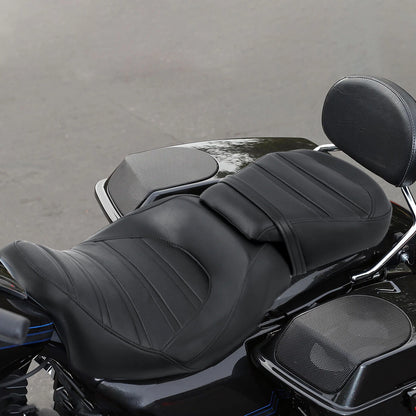 Black Rider Driver Passenger Pillion Seat Fit For Harley Road Glide 2009-23 US
