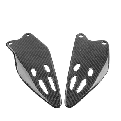 Carbon Fiber Footrest Rear Foot Heel Guards Plates For Kawasaki ZX-6R 636 19-25