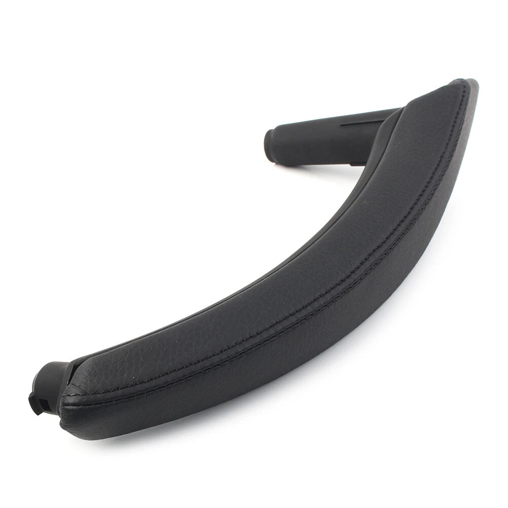 Car Door Trim Pull Handle Right Side Real Leather Fit for BMW X5 X6 E70 Black
