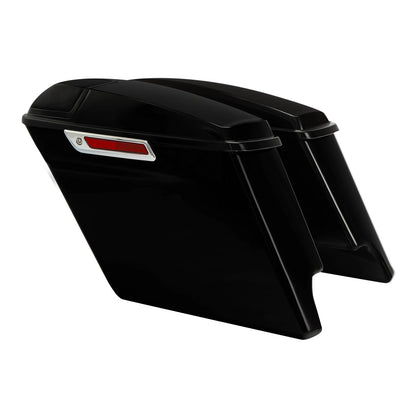 Hard Saddlebags 5 x 7"Speaker Grill & Bracket Fit For Harley Softail FLST 84-17