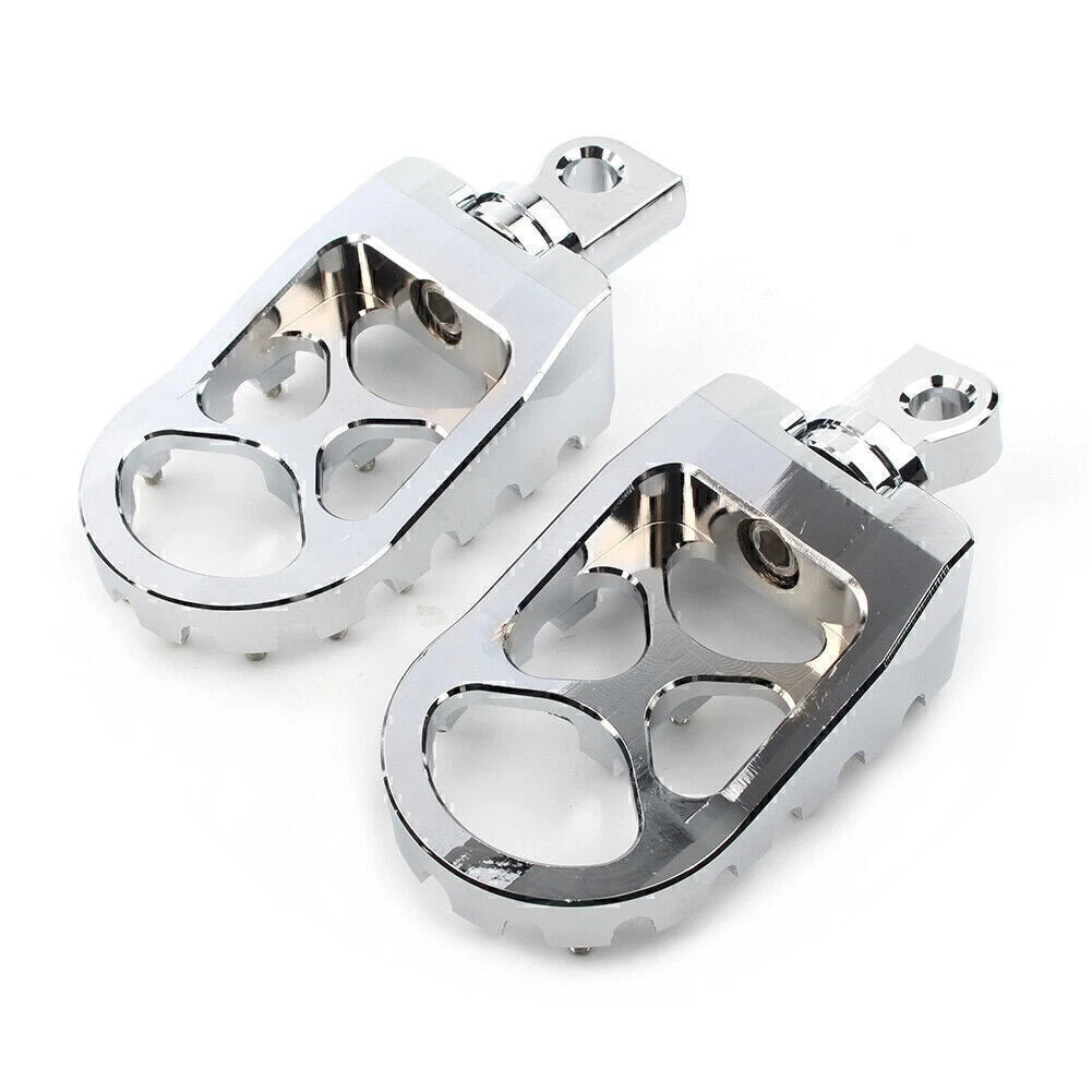 Wide Foot Peg MX Style Footrest For Harley Dyna Sportster Iron 883 Fatboy Bobber