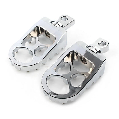 Wide Foot Peg MX Style Footrest For Harley Dyna Sportster Iron 883 Fatboy Bobber