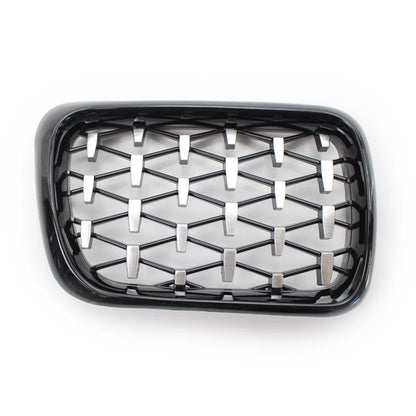 Front Grill Latest Style Shiny Black Frame Diamond For BMW E36 3 Series 97-99 US