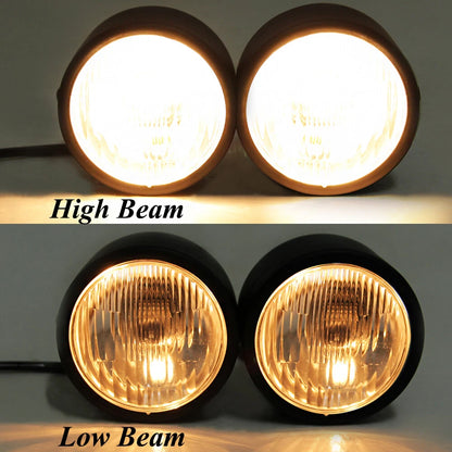 Twin Headlight Double Dual Lamps For Harley Softail Street Fighter Dirt Bike
