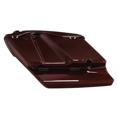 5" Stretched Saddlebags Fit For Harley Street Road Glide 14-23 Midnight Crimson