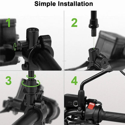 For CFmoto Cforce 600 500 1000 ATV Rearview Side Mirrors + HandleBar Mount Clamp