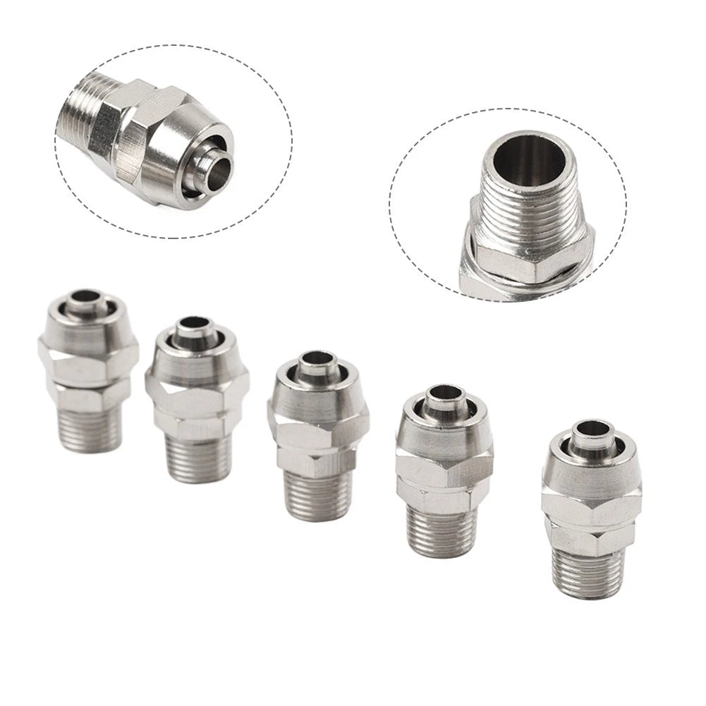 5PC Tire Changer 8mm 1/8 Air Valve Metal Connector