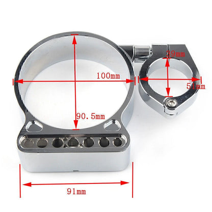 Silver 16" Side Mount Speedo Relocation Bracket For Harley Sportster 1200 883 72