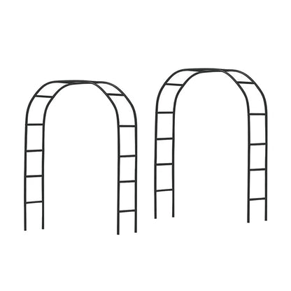 2x Wedding Arch Metal Garden Arch Garden Arbor Trellis For Climbing Plants