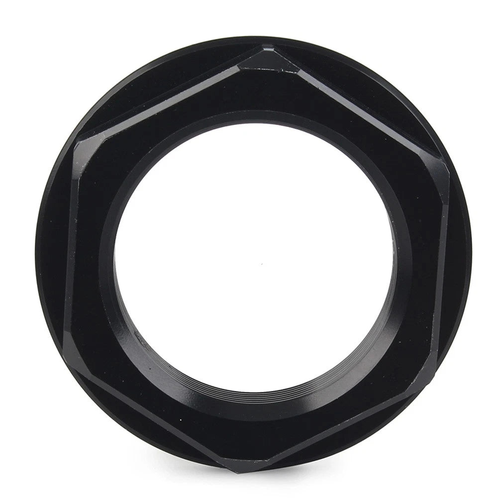 Triple Tree Stem Yoke Center Hole Nut for Universal Motorcycle Aluminum Black US