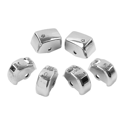 6x Hand Control Switch Housing Button Caps for Harley Sportster Road King 96-13