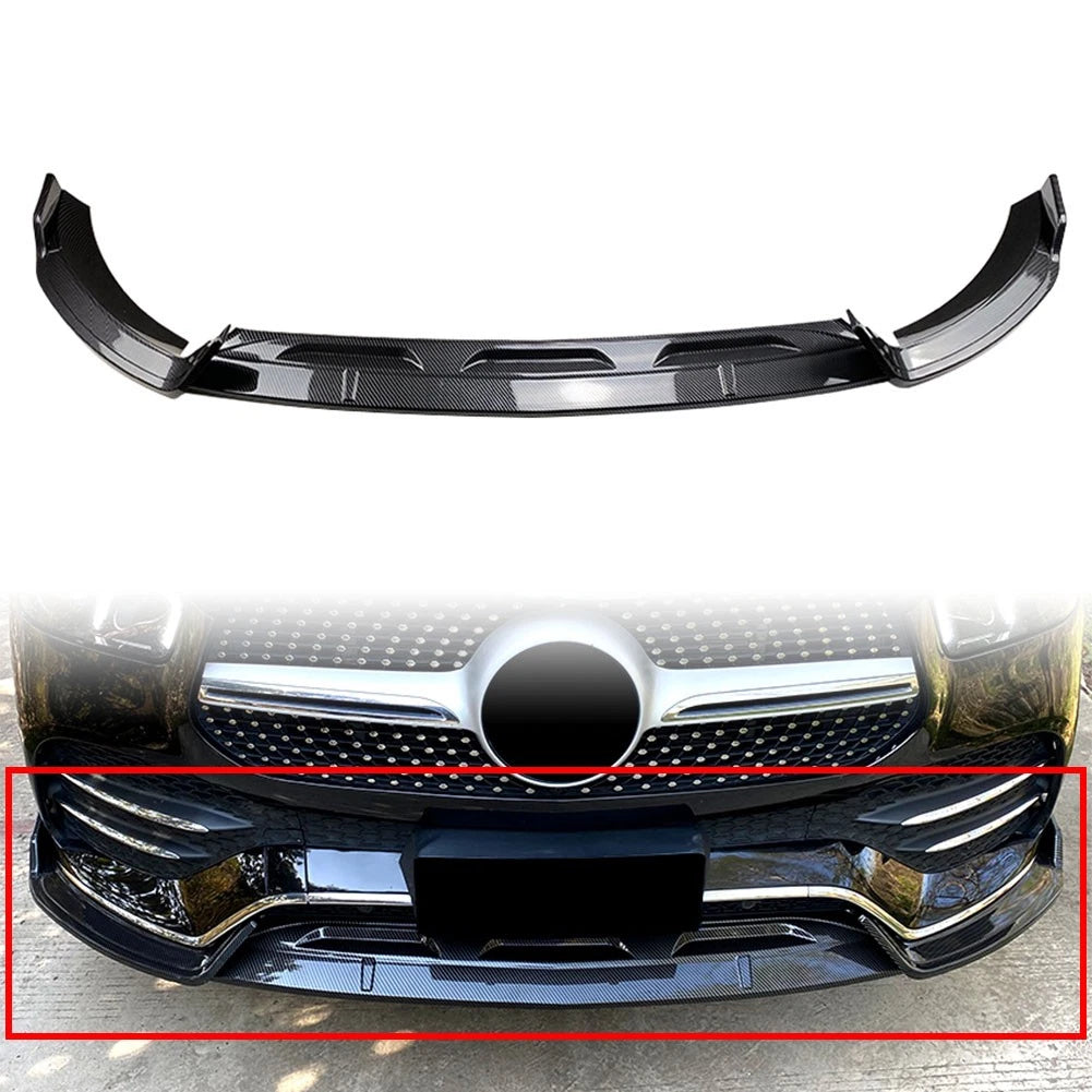 Front Bumper Lip Spoiler Splitter Body Kit For Benz GLE W167 20-22 Carbon fiber