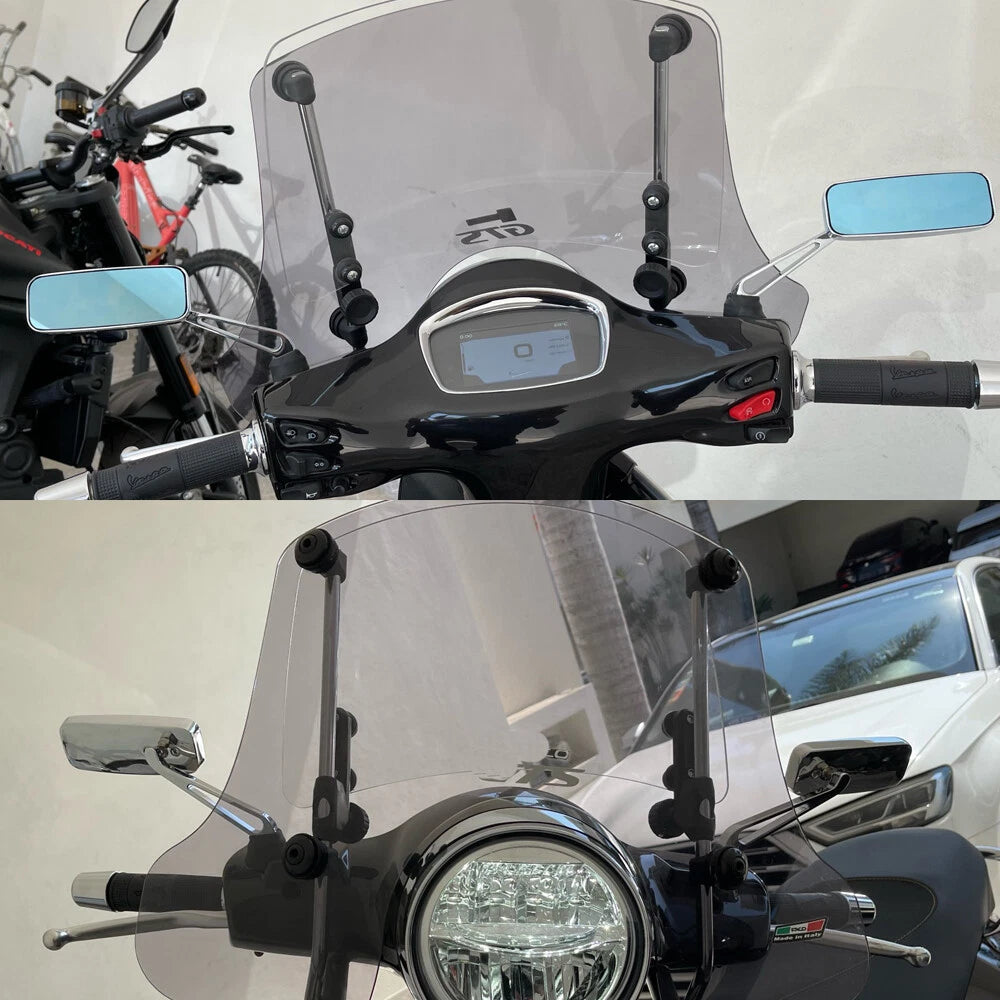Chrome Rectangle Motorcycle Rear View Mirrors For Harley Honda Yamaha Universal