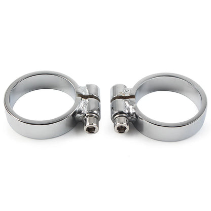 Fit Harley XL Ironhead Sportster 1000 Model 1957-1985 Exhaust Port Clamps Chrome