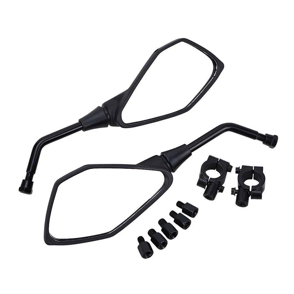 Pair 7/8" Motorcycle Rear View Side Mirrors For Honda Suzuki ATV Bike Handle Bar