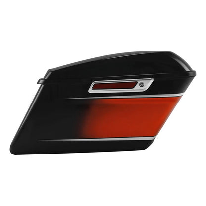 Hard Saddlebags For Harley Street Glide 14-23 22 Sunset Orange/Sunset Black Fade