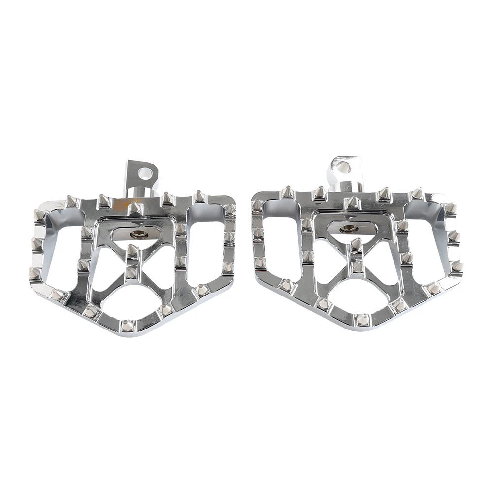 Wide Foot Pegs MX Style Floorboard Fit Harley Touring Sportster Softail Dyna