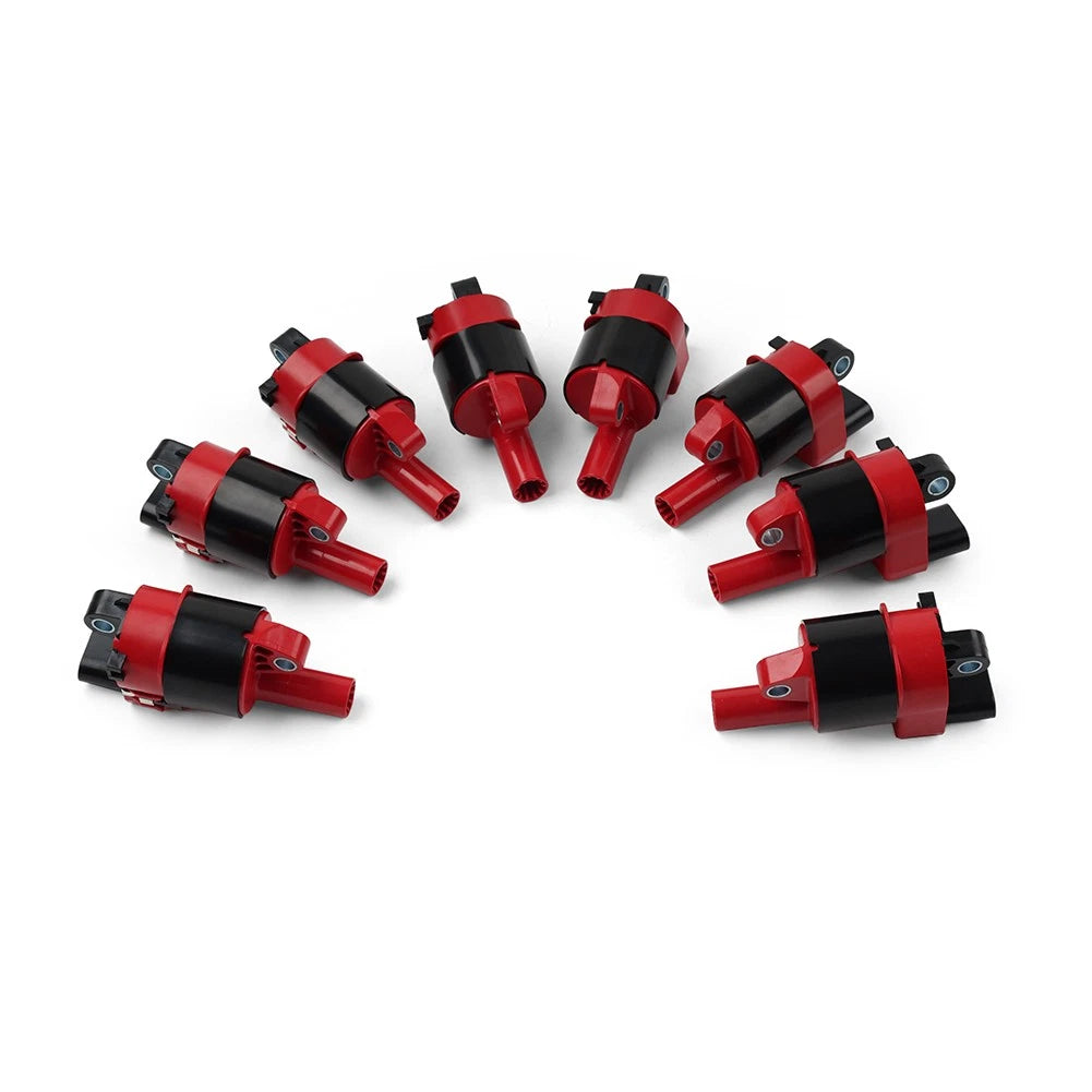 8x Red D514A Round Ignition Coil Pack For Chevrolet Silverado For GMC