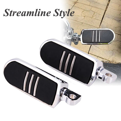 Chrome Motorcycle Foot Pegs Footrest For Harley Touring Dyna Softail Sportster