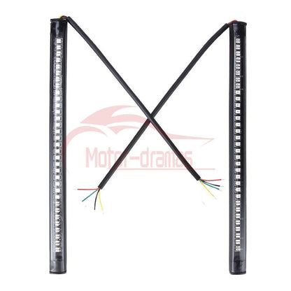 48 LED Flexible Motorcycle Light Strip Rear Tail Brake Stop Turn Signal Lamp Bar