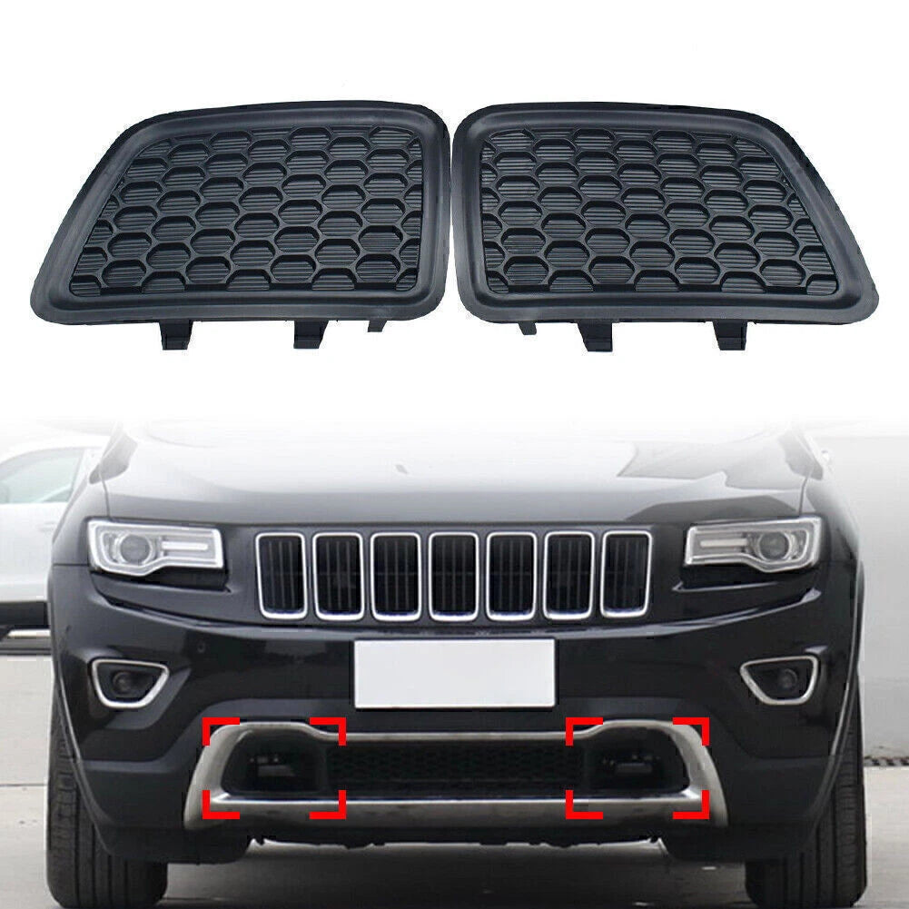 Side Lower Grille Tow Hook Insert Left& Right For Jeep Grand Cherokee 2014-2016