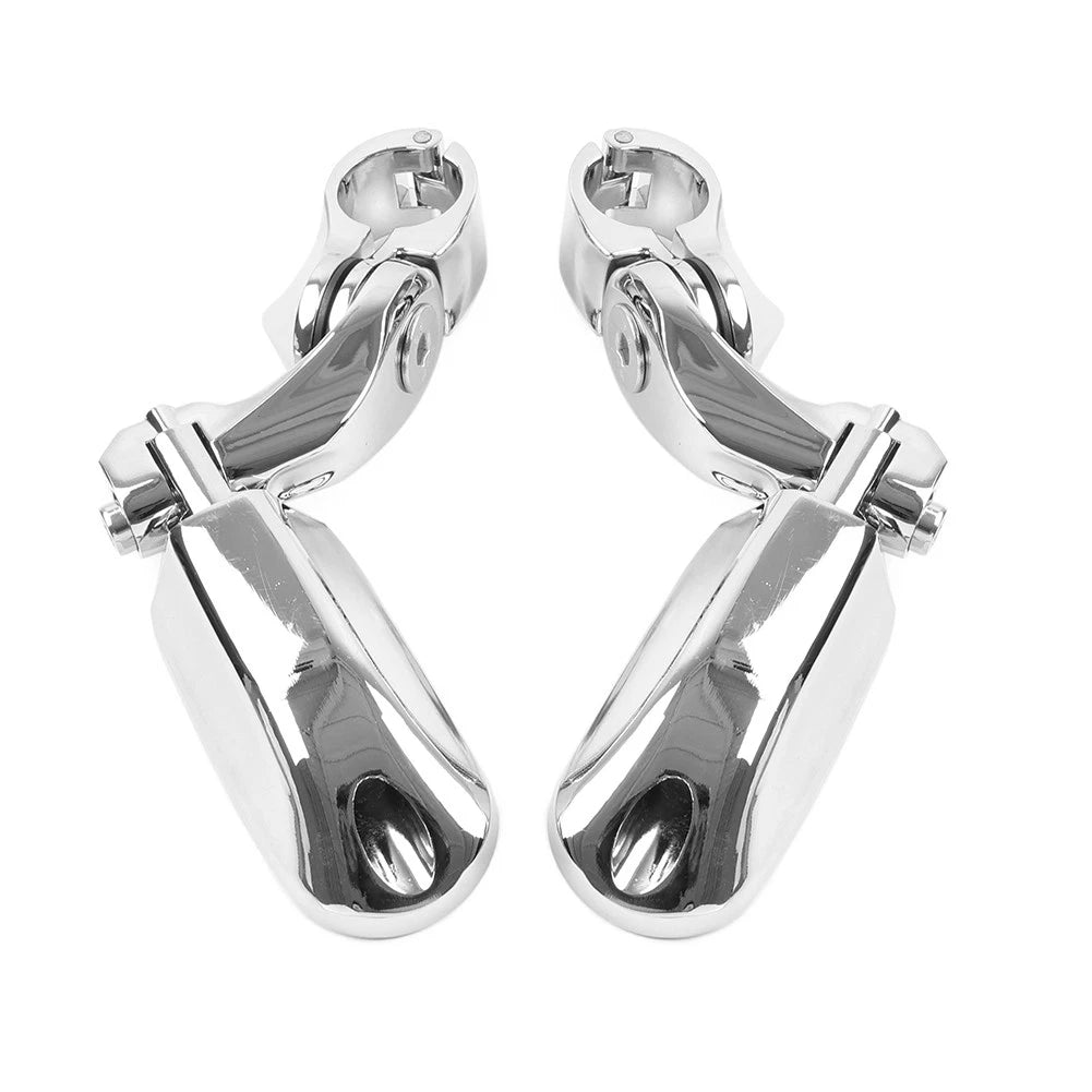32MM 1.25" Short Angled Highway Engine Guard Foot Pegs For Harley Touring