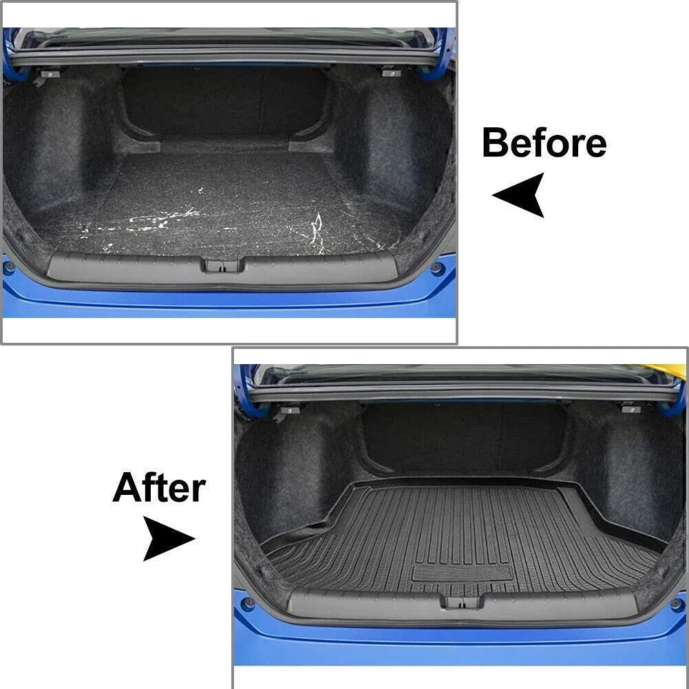 Black Rear Boot Cargo Liner Trunk Floor Mat Tray For Honda Civic Sedan 2016-2021