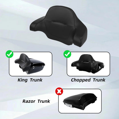 Wrap-around King Chopped Trunk Backrest Fit For Harley Glide 14-21