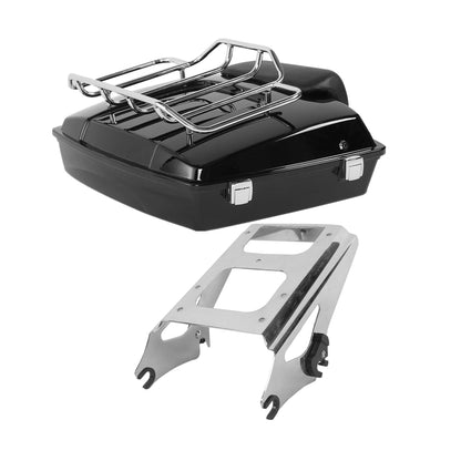 5.5" Trunk Backrest Pad Mount Rack Fit For Harley Touring 09-13 12