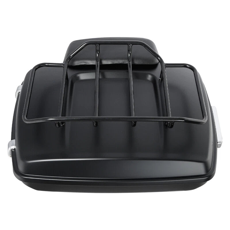 Matte Black Razor Trunk Backrest Pad Top Rack Fit Fit For Harley Touring 2014-Up