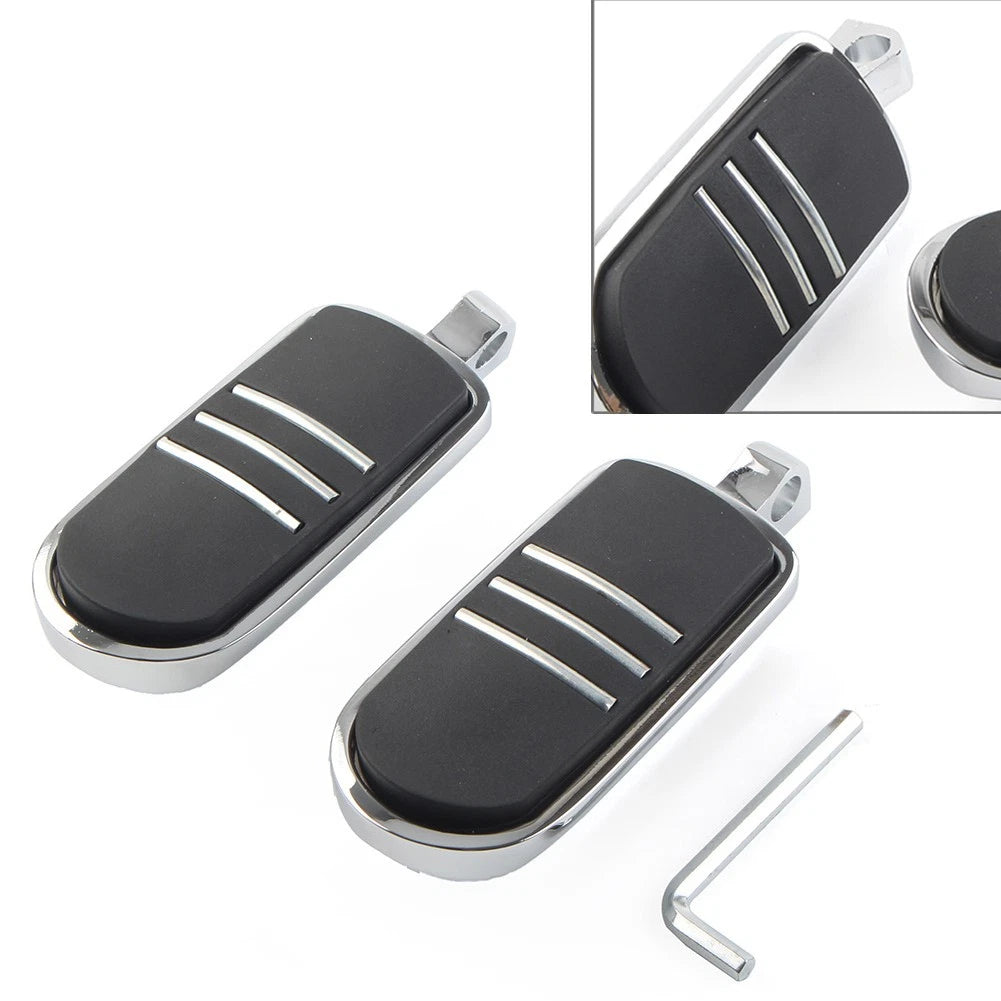 US 32mm 1.25" Male Foot pegs Footrest Pedal For Harley Iron XL 883 1200 Chrome