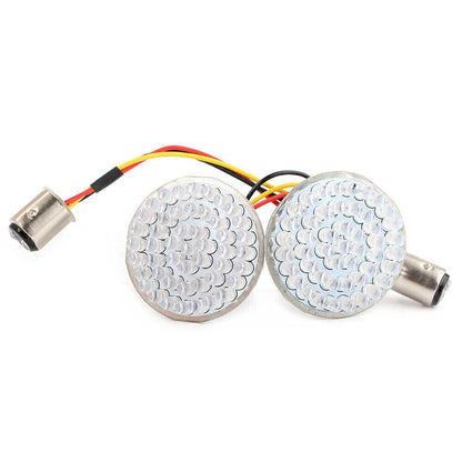 48-SMD LED Turn Signal Light Bulb Lamp  Fit Bobber Chopper Cafe Racer