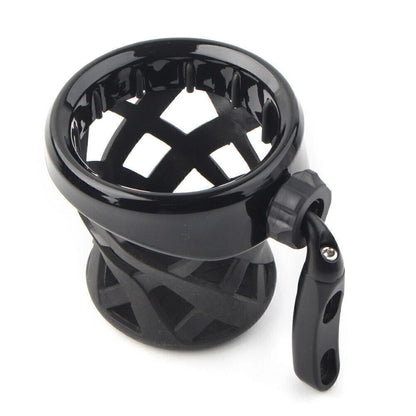 Motorcycle Handlebar Black Cup Holder Drink W/Mesh Basket Universal For Harley