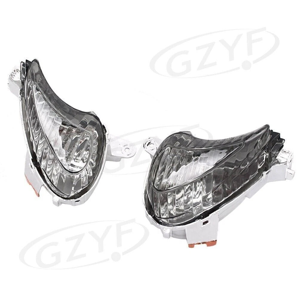 Front Turn Signal Smoke Lens Cover For Suzuki Hayabusa GSXR1300 2008-10 Pair USA