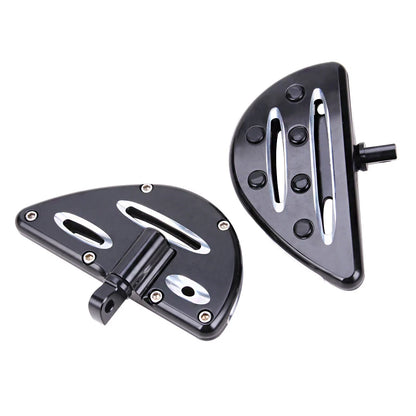 Rear Black Shallow Cut Passenger Floorboards For Harley Touring FLHX FLHR Dyna