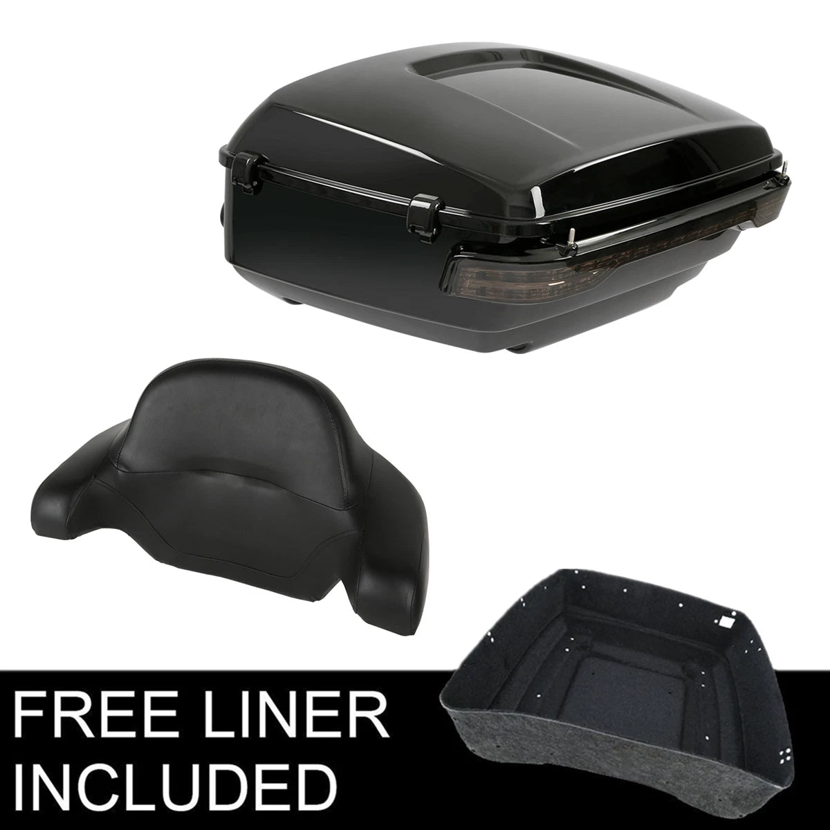 King Trunk Pad LED Tail Light Fit For Harley Touring Road Glide King 2014-2026