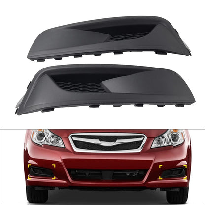 2pcs Front Bumper Fog Light Trim Bezel Cover Black For Subaru Legacy 2010-2012