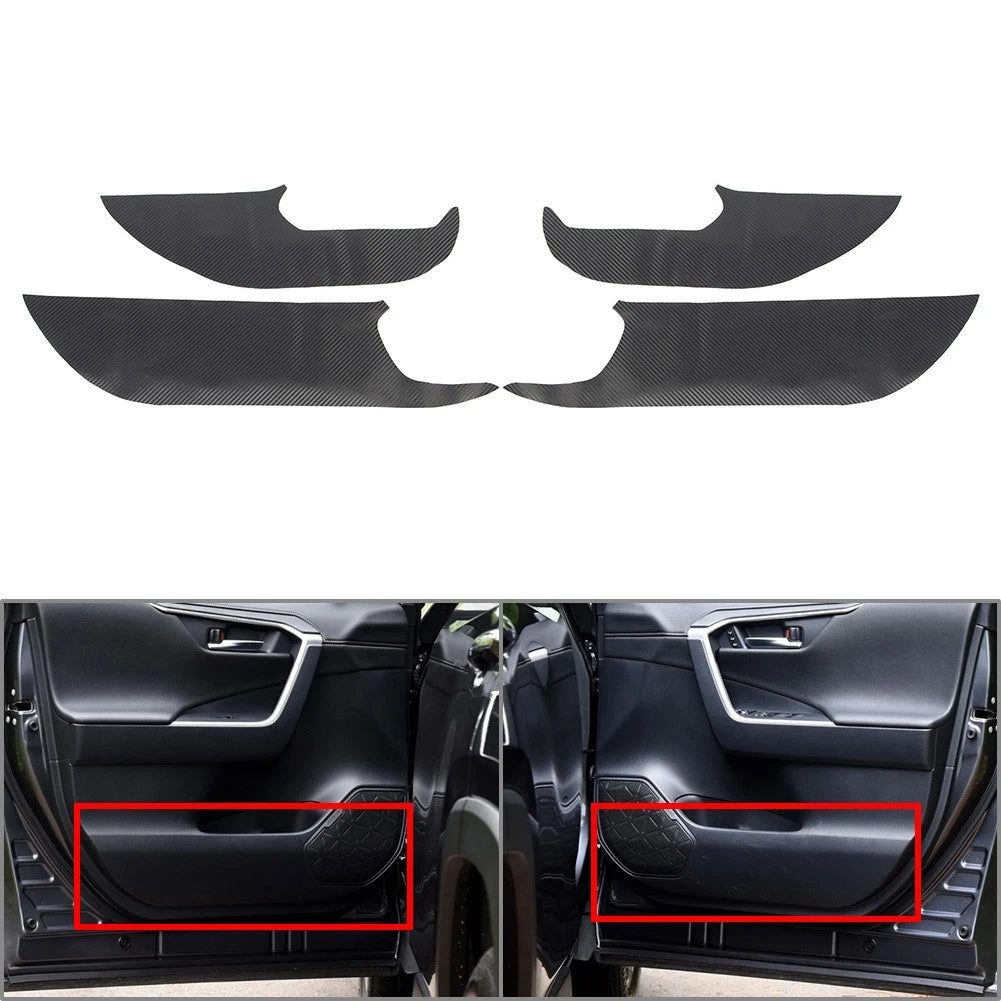 4 Pcs Car Door Anti Kick Pad Protection Cover Trims For Toyota RAV4 2019-2023