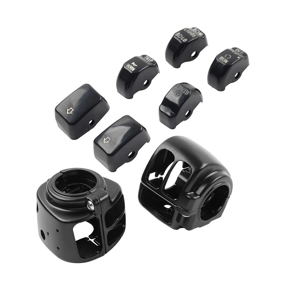 Hand Control Switch Housing Cover W/ Button Cap For Harley Vrod Dyna Sportster