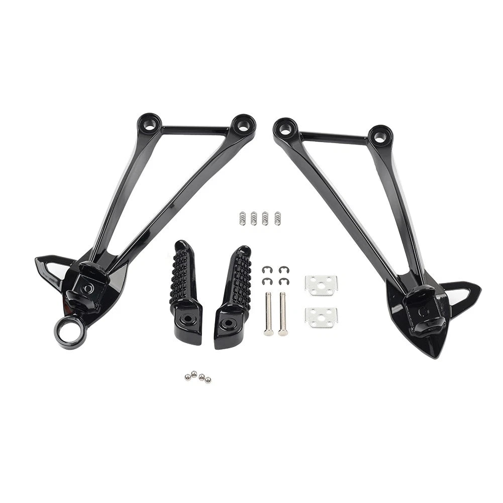 Rear Passenger Footpegs Pegs Bracket For Kawasaki Ninja ZX6R 09-24 ZX10R 2008-10
