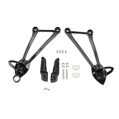 Rear Passenger Footpegs Pegs Bracket For Kawasaki Ninja ZX6R 09-24 ZX10R 2008-10