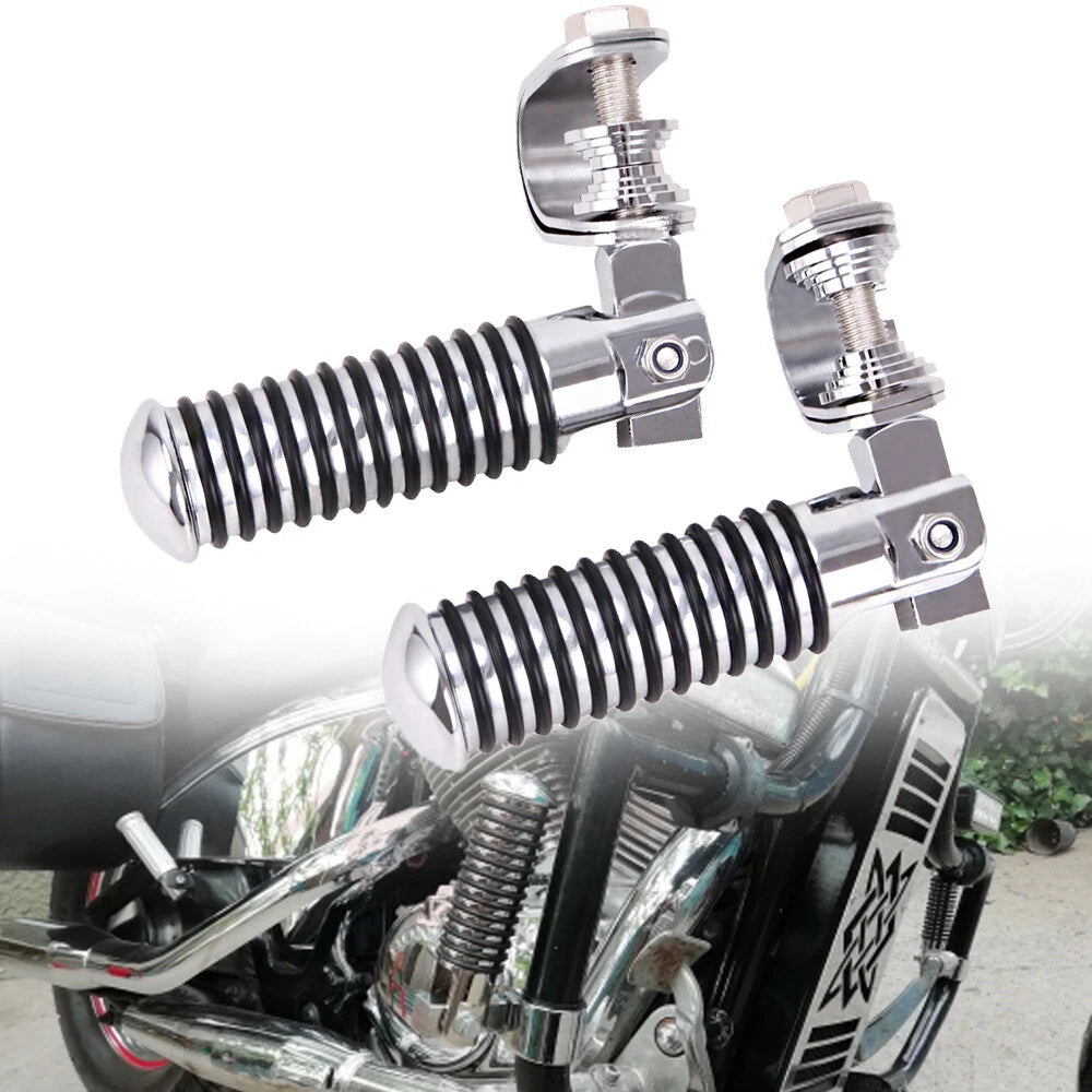 Motorcycle 1"~1-1/4" Highway Foot Pegs For Harley Touring Sportster Softail Dyna